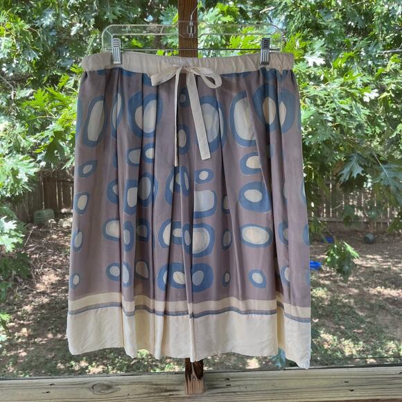 Johnny Was Women's Vintage 100% Silk Printed Mini Skirt Size L - Picture 1 of 6